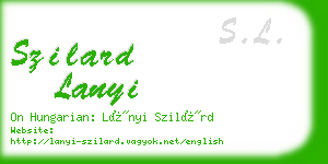 szilard lanyi business card